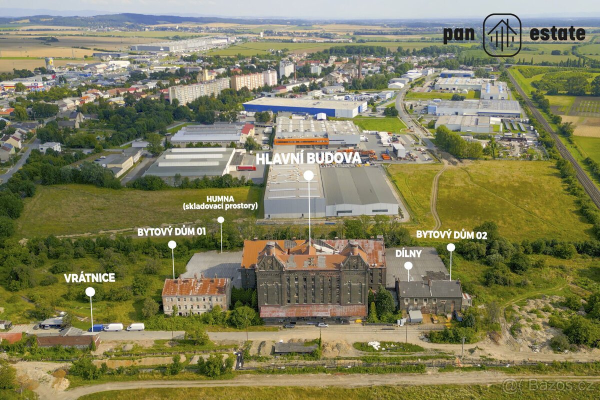 Rozsáhlý průmyslový areál v Olomouci - komerční pozemek