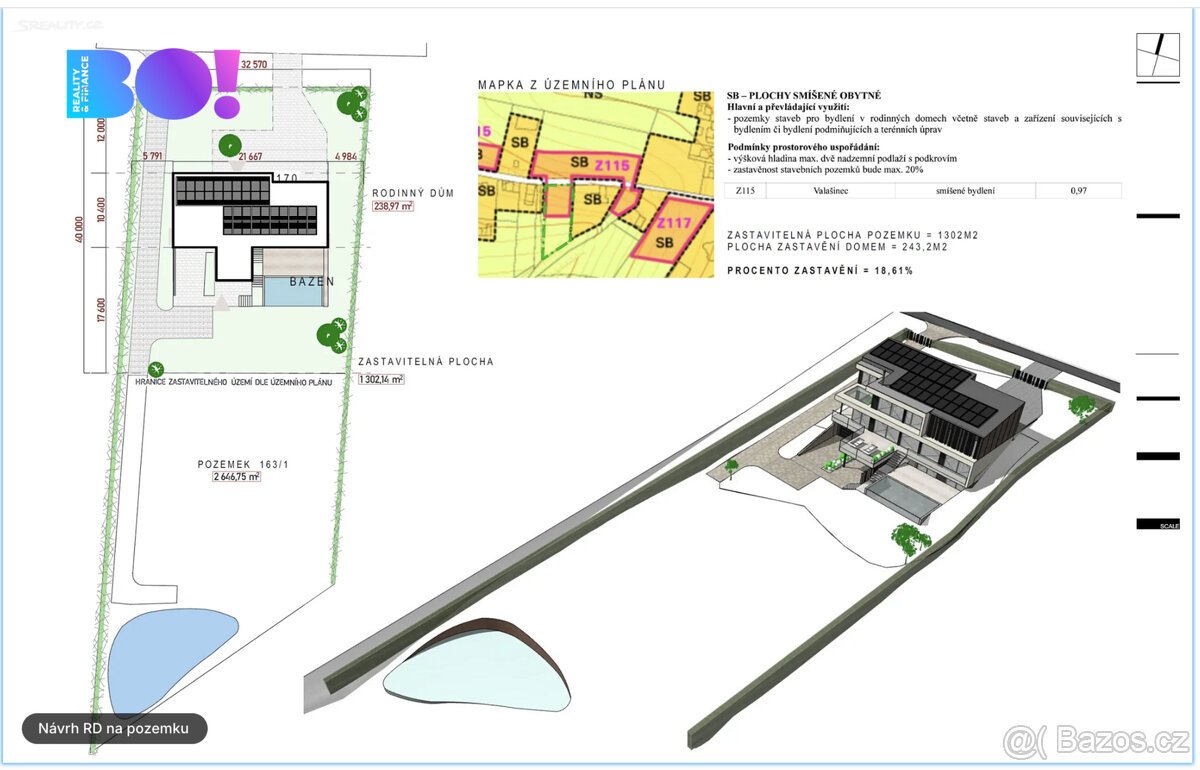 Prodej pozemku 2609 m², Horní Bludovice