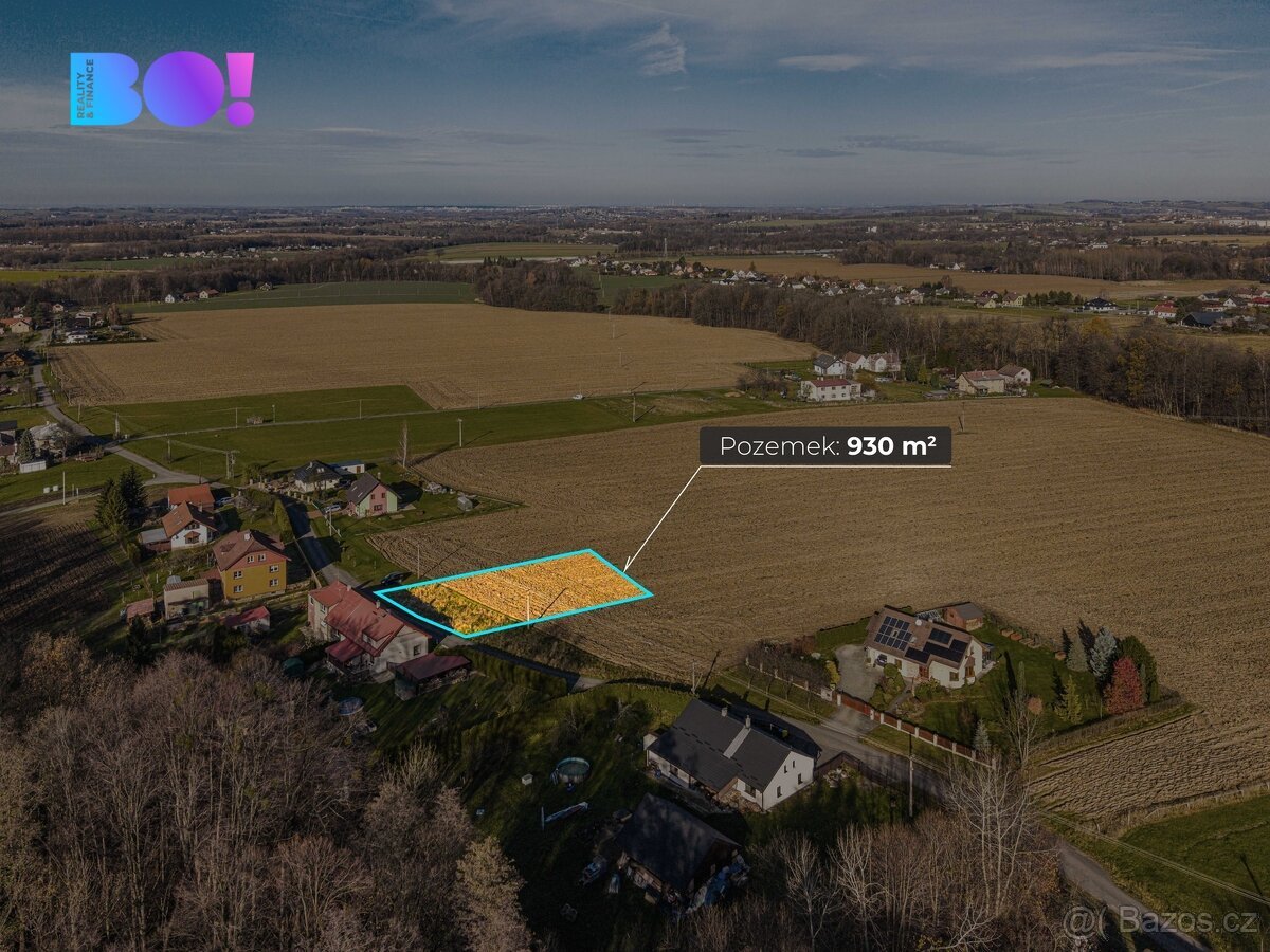 Stavební pozemek 930 m², Bukovice u Dobratic, sítě na hranic