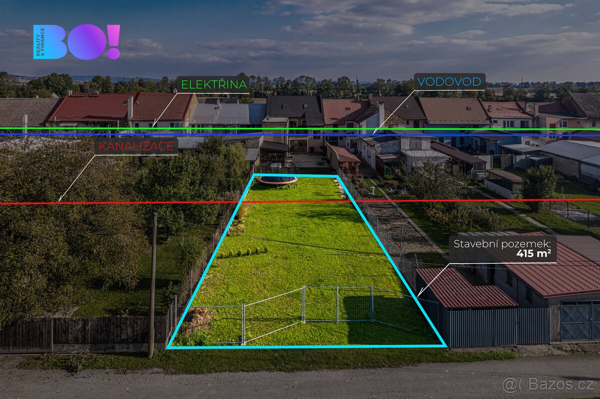 Prodej stavebního pozemku, 415 m², Vlkoš u Přerova