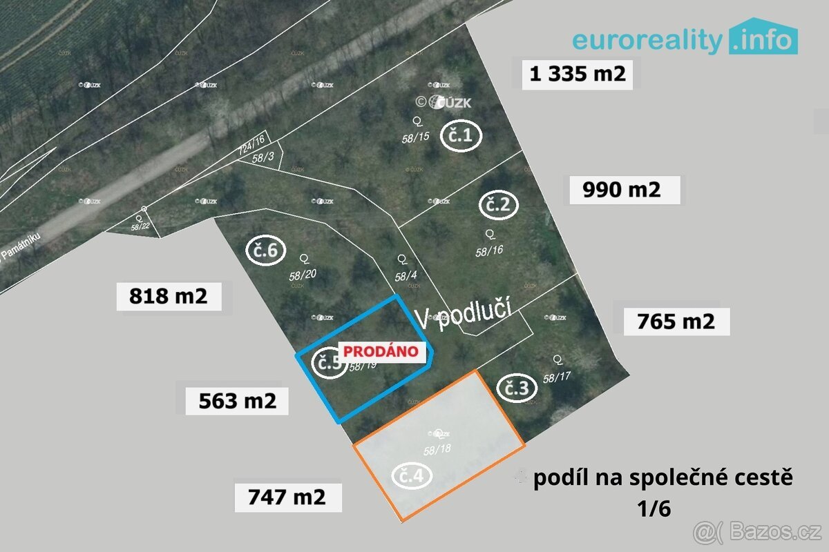 Prodej, stavební pozemek, 747 m2, Plzeň - Božkov