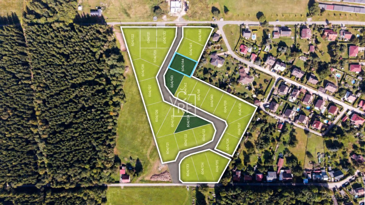 Prodej pozemku o výměře 1003 m2 určeného k výstavbě v obci Ž