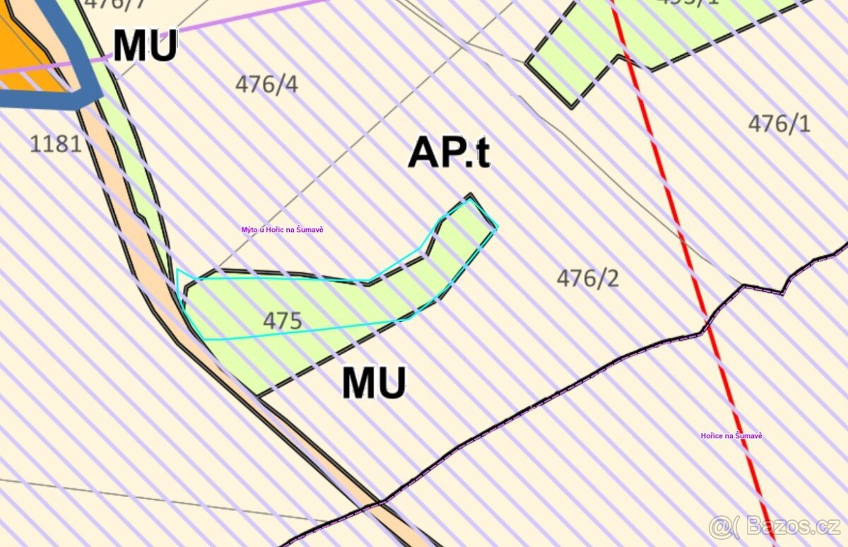 Prodej specifického pozemku 2.722 m², Hořice - Mýto