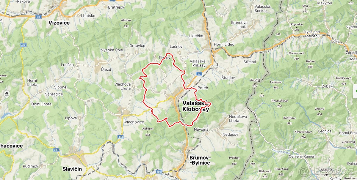 Prodej pozemeků Valašské Klobouky 7881m2