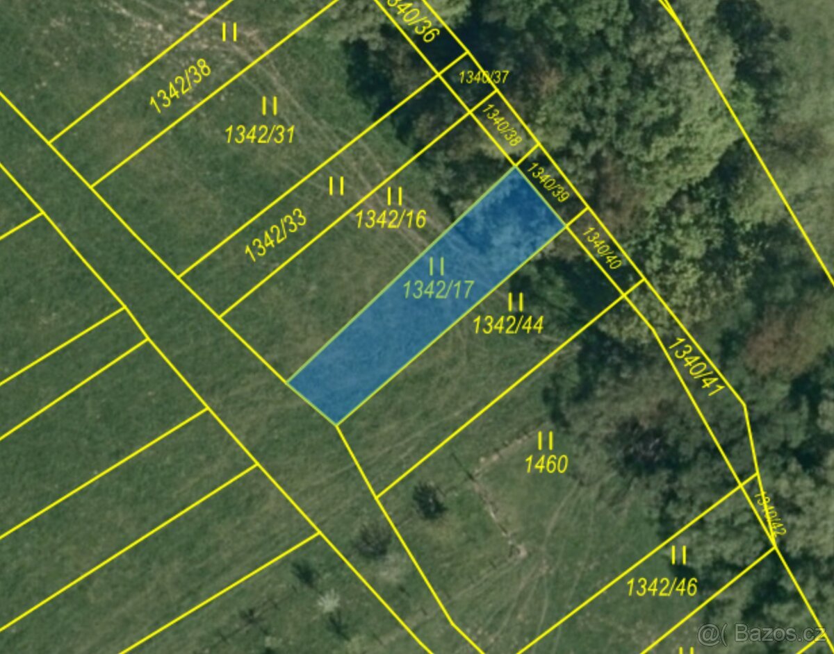 Prodej louky Valašské Klobouky 1187m2