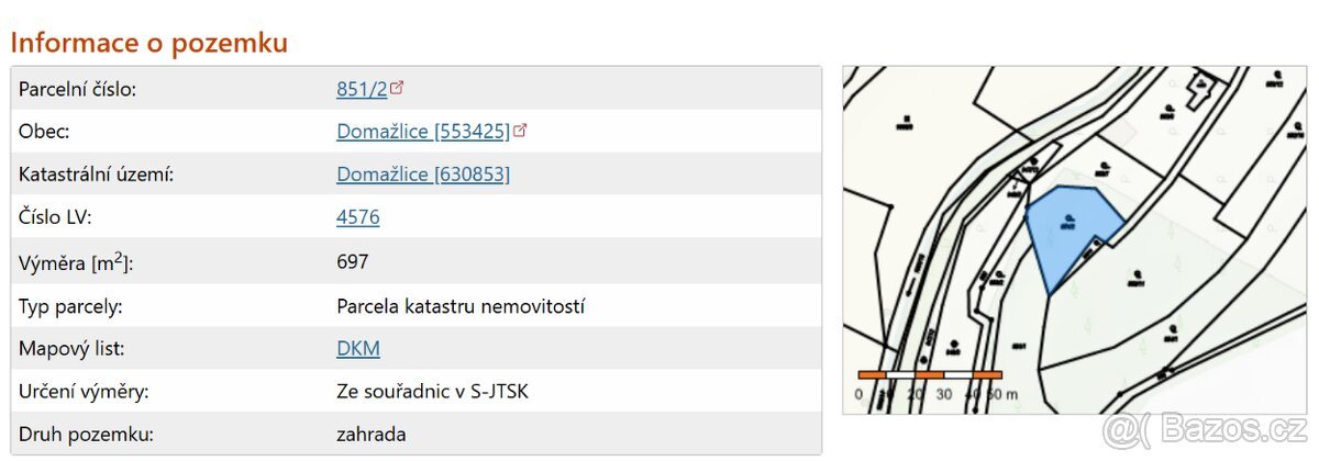 Pozemek pro rodinou rekreaci město Domažlice