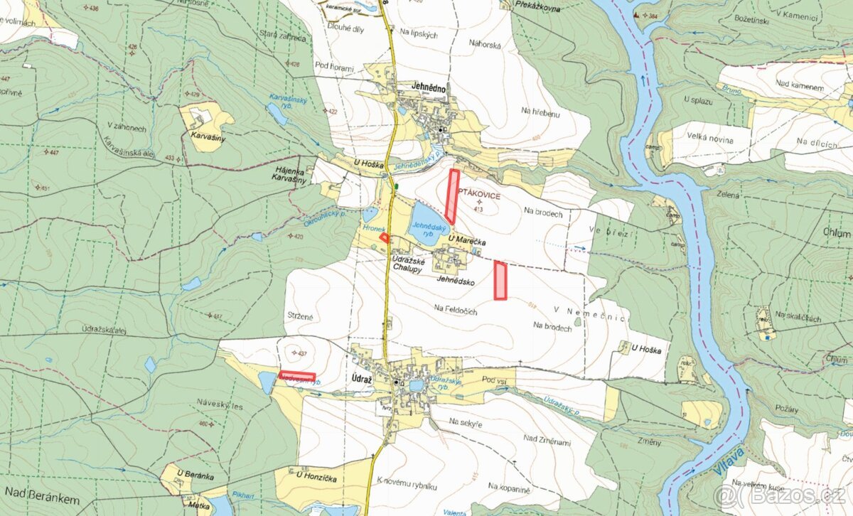 Zemědělská půda, prodej, Údraž, Albrechtice nad Vltavou, Pís