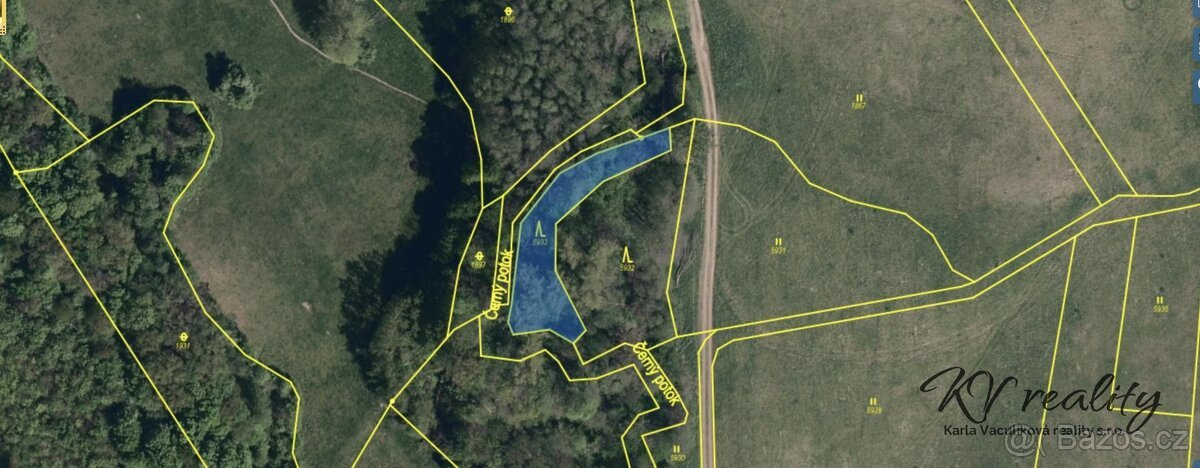 Prodej les, CP 3320 m2, Hřivínův Újezd