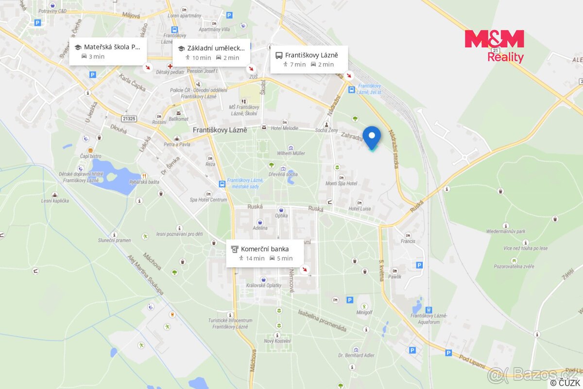 Prodej pozemku k bydlení, 610 m², Františkovy Lázně