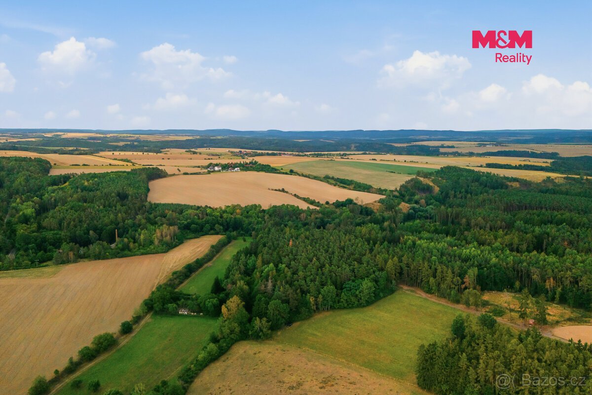 Prodej 1/4 lesa 3520 m2, Břežany u Rakovníka