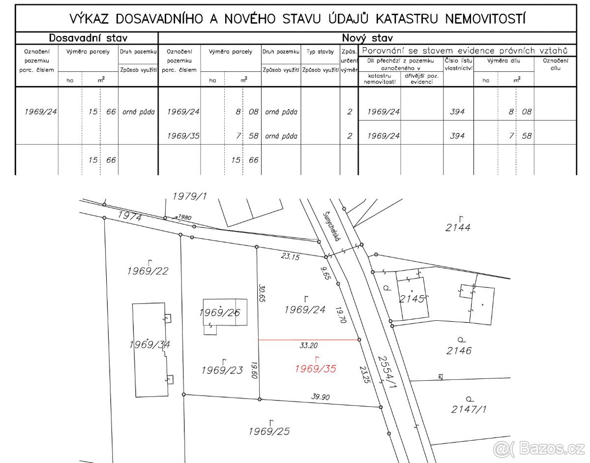 Stavební pozemek 758m2 u Kališova Jezera, Bohumín Šunychl