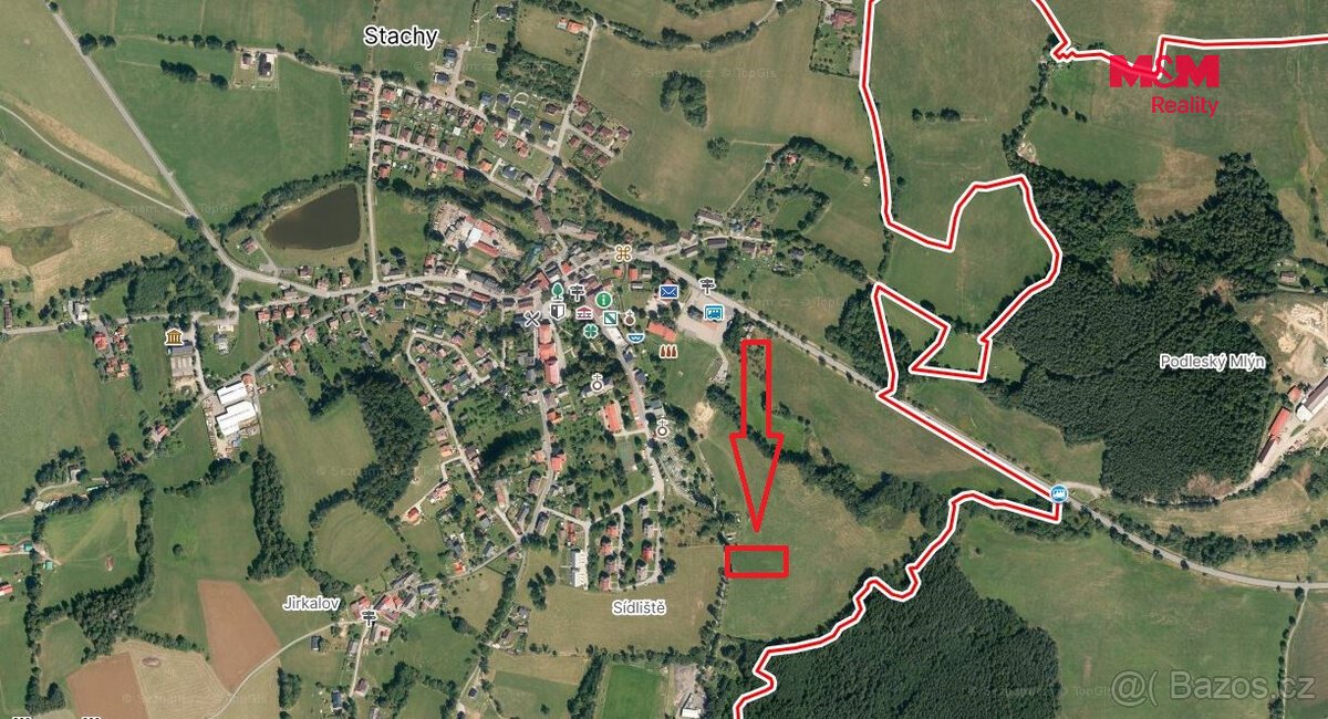Prodej pozemku k bydlení, 2388 m², Stachy
