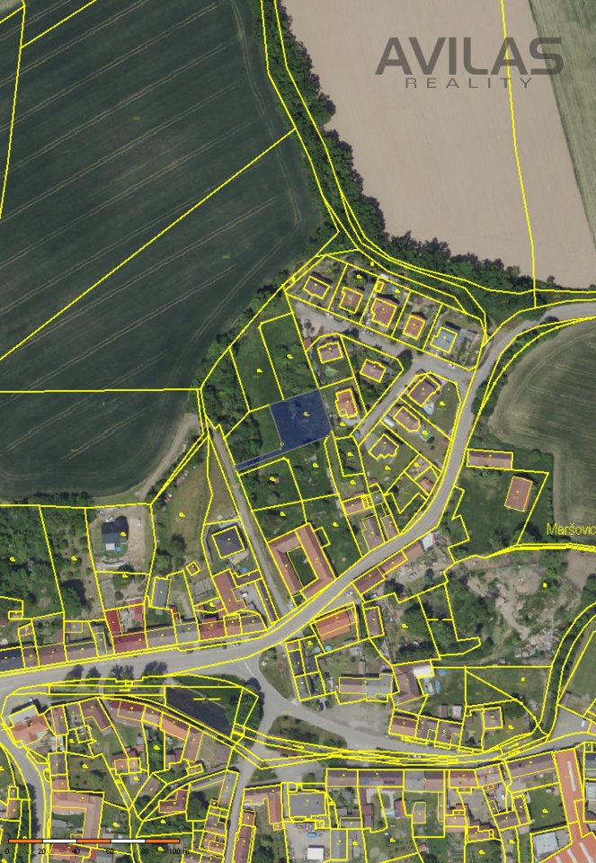Podej stavebního pozemku 961 m2 v Maršovicích