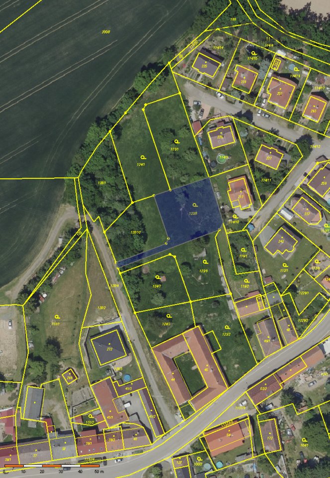Podej stavebního pozemku 961 m2 v Maršovicích