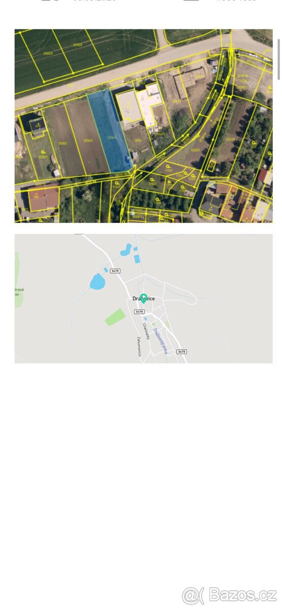 STAVEBNÍ POZEMEK 787 m² – DRAŽOVICE, okr. VYŠKOV