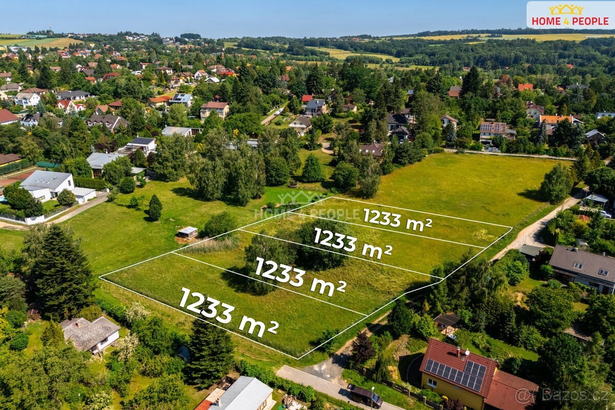 Prodej stavebního pozemku 2466 m2, Kamenice u Prahy