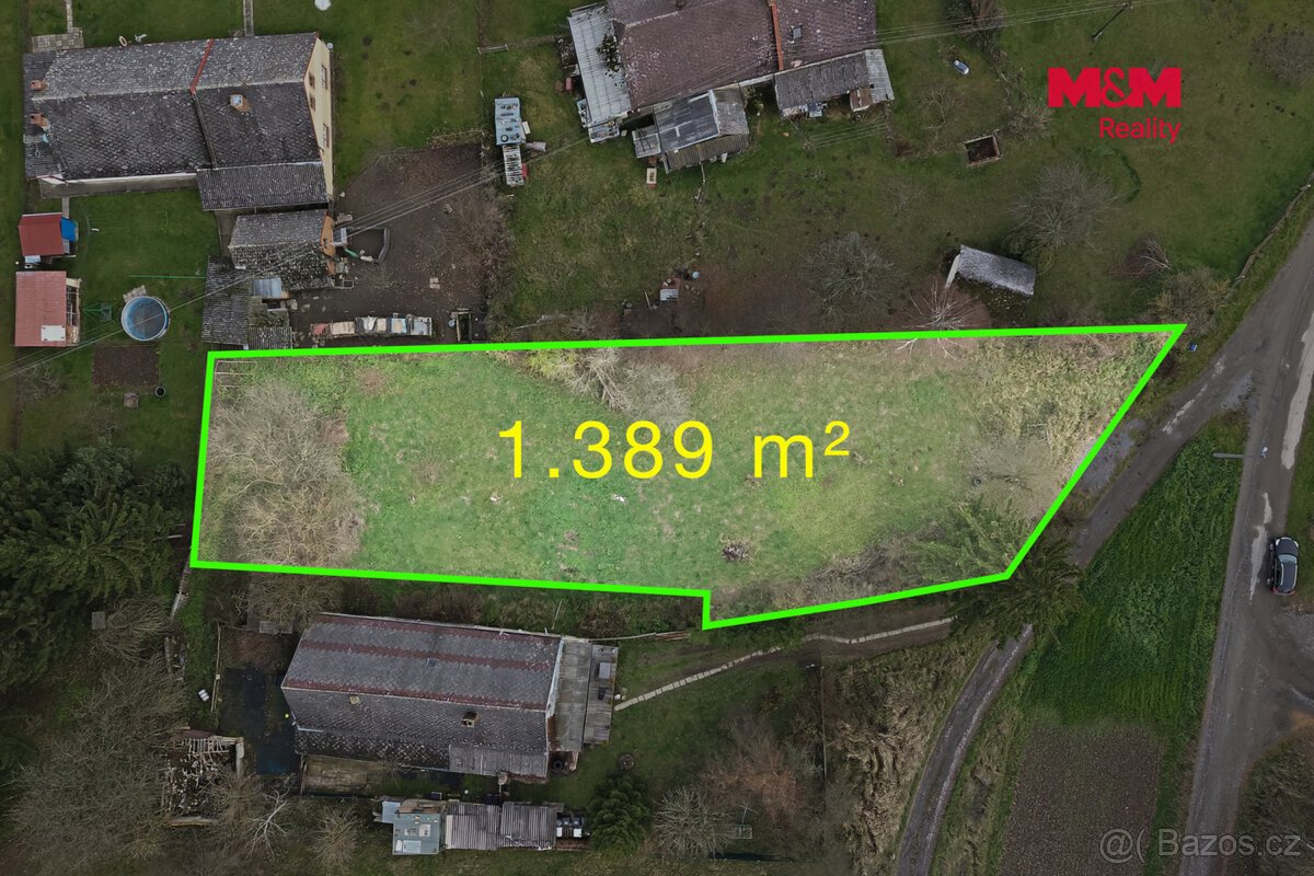 Prodej pozemku k bydlení, 1389 m², Rychnov na Moravě