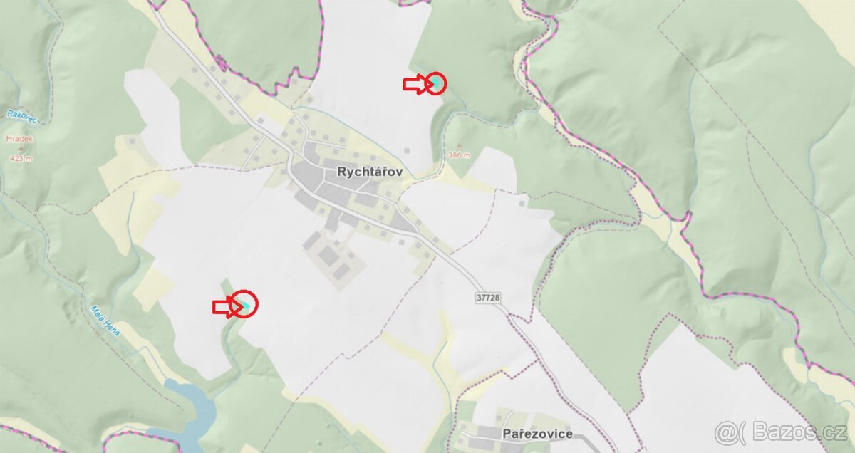 Prodej lesních pozemků k.ú. Rychtářov