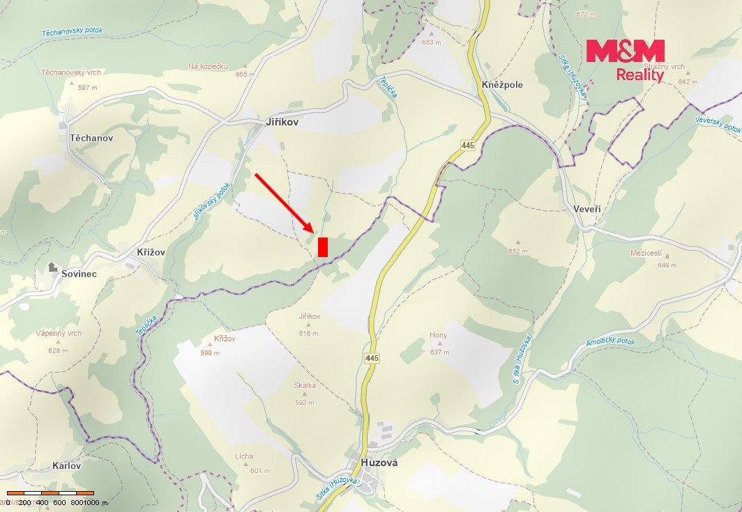 Prodej pozemku, 8566 m², Jiříkov