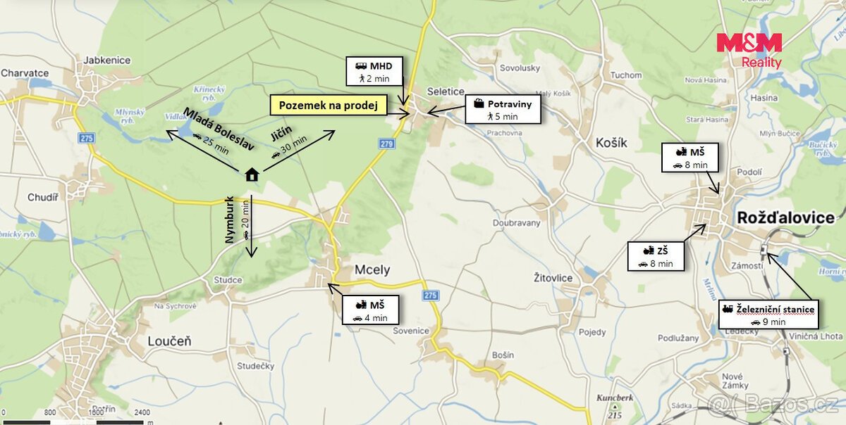 Prodej pozemku k bydlení, 835 m², Seletice