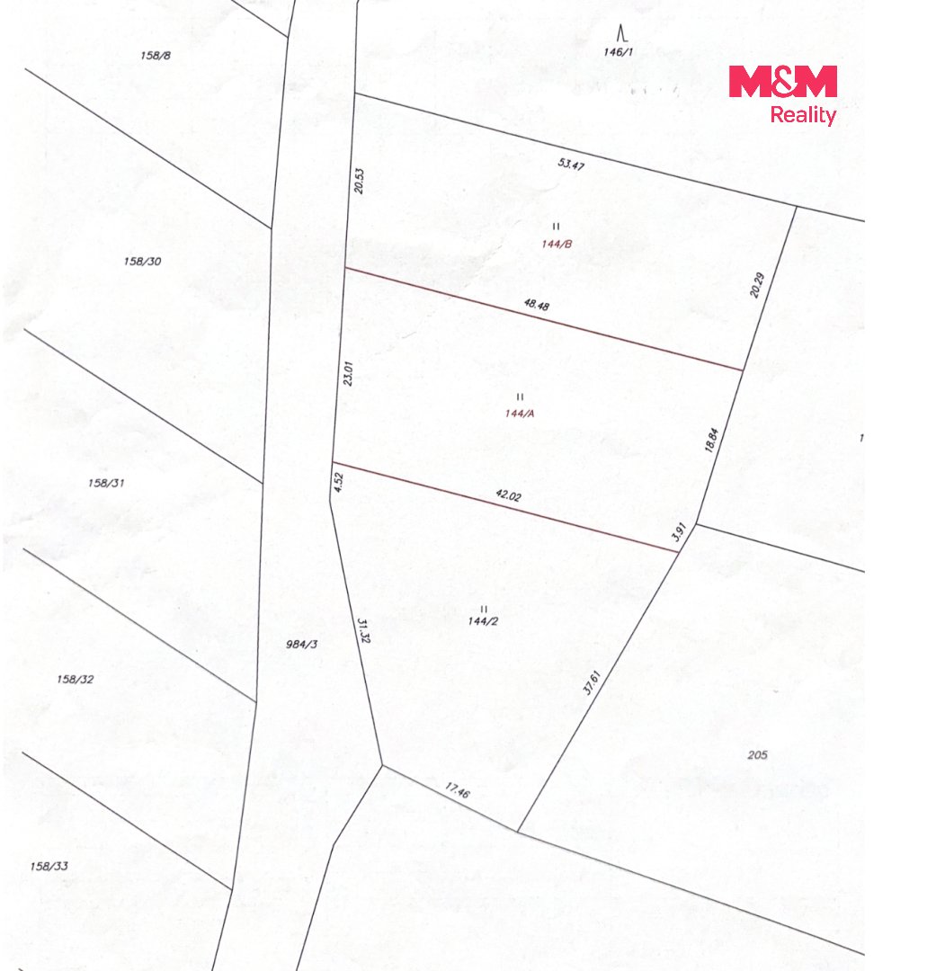 Prodej louky, pastviny 3090 m² v Velkých Popovicích