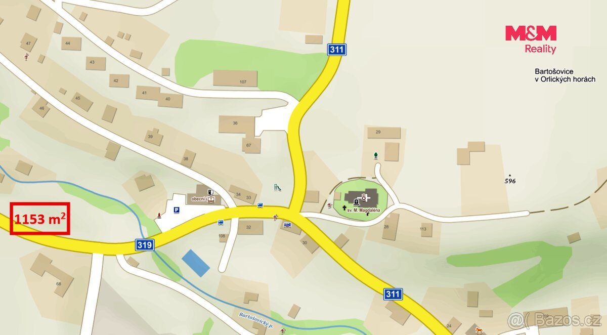 Prodej pozemku, 1153 m², Bartošovice v Orlických horách