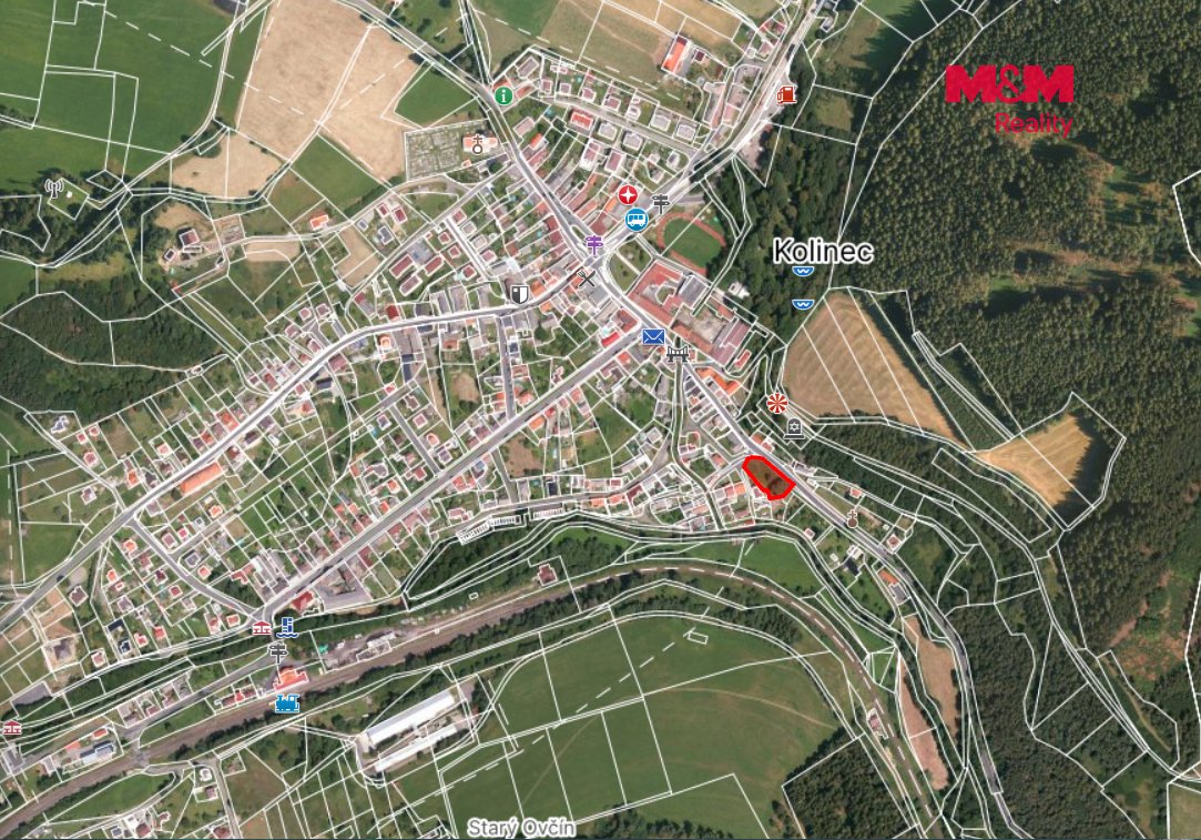 Prodej pozemku k bydlení, 1315 m², Kolinec