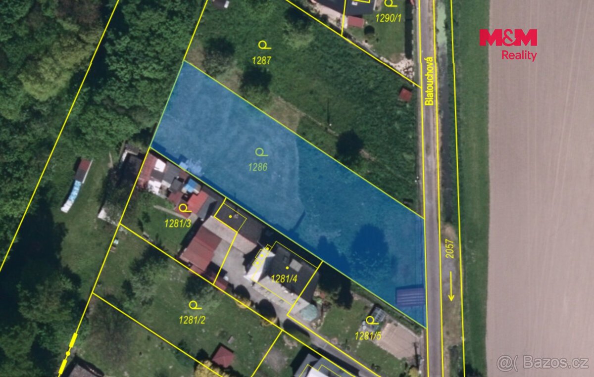 Prodej pozemku k bydlení, 1248 m², Ostrava - Koblov