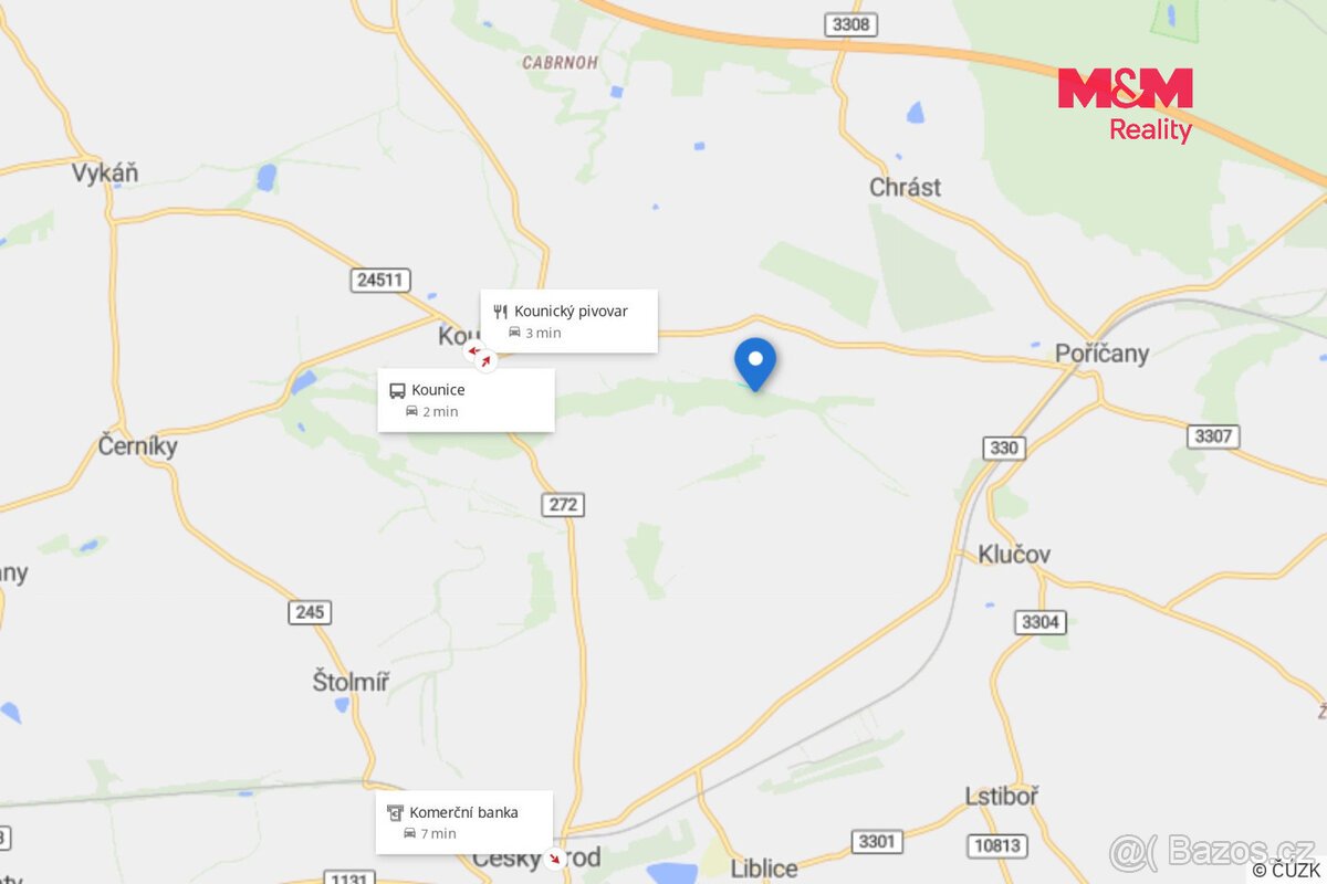 Prodej lesa, 5857 m², Kounice