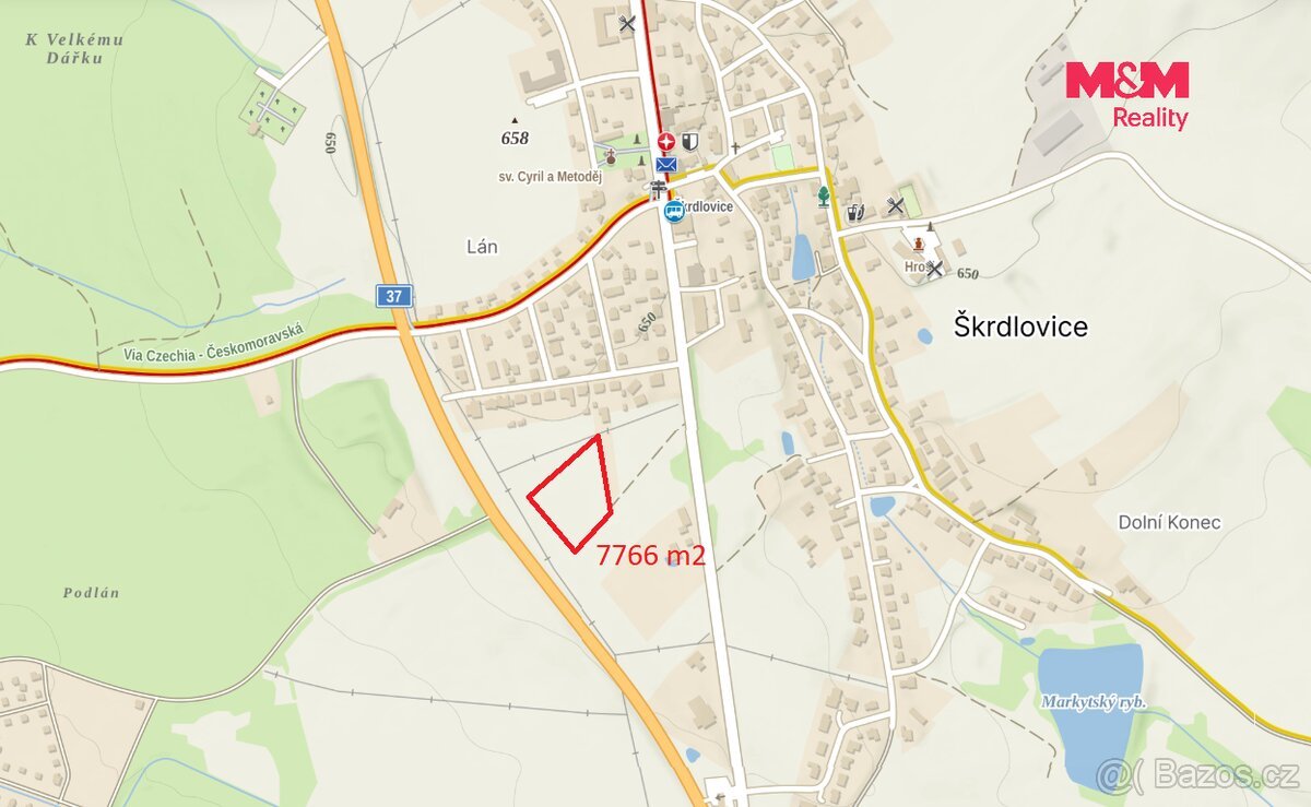 Prodej komerčního pozemku Škrdlovice