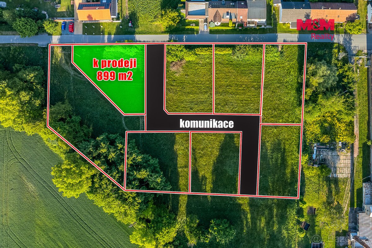 Prodej pozemku k bydlení, 899 m², Hrobice