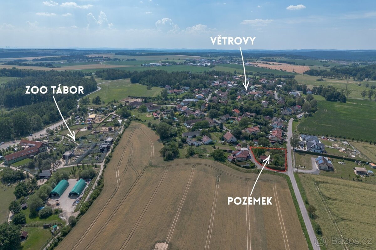 Výjimečná nabídka dvou pozemků v obci Větrovy, okr. Tábor, C
