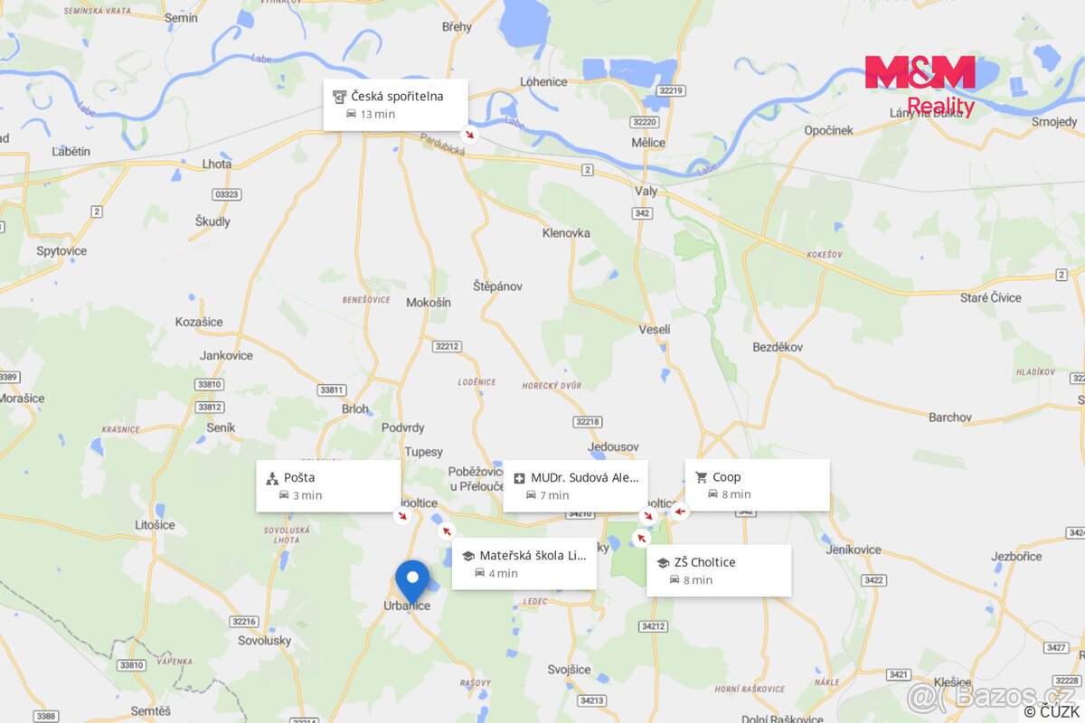 Prodej pozemku k bydlení, Urbanice