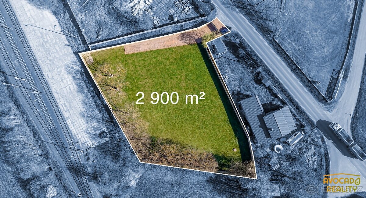 Komerční stavební pozemek 2 900 m² – připraveno