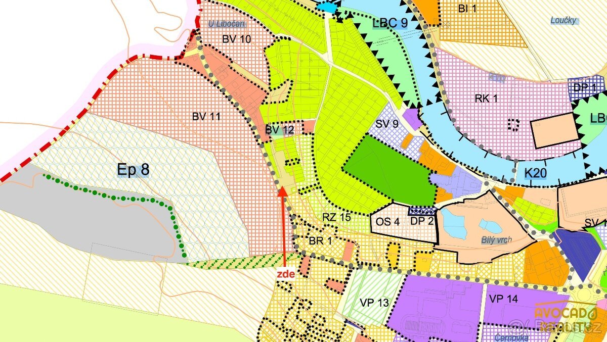 Prodej pozemku 2 099 m², Žatec – Bílý vrch