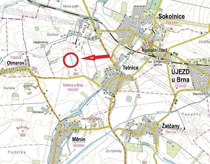 Pole 7 756 m², Podíl 25 % o výměře 1 939 m²