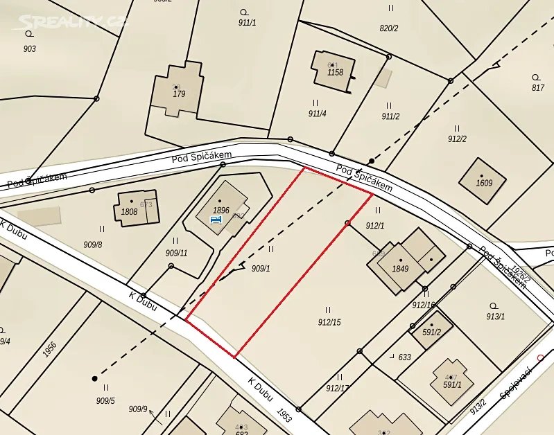 Prodej stavebního pozemku 992 m² K Dubu, Tanvald