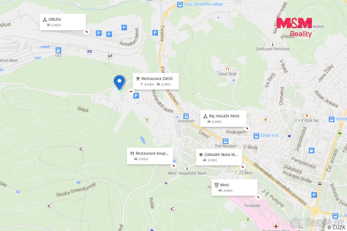 Prodej pozemku k bydlení, 947 m², Most