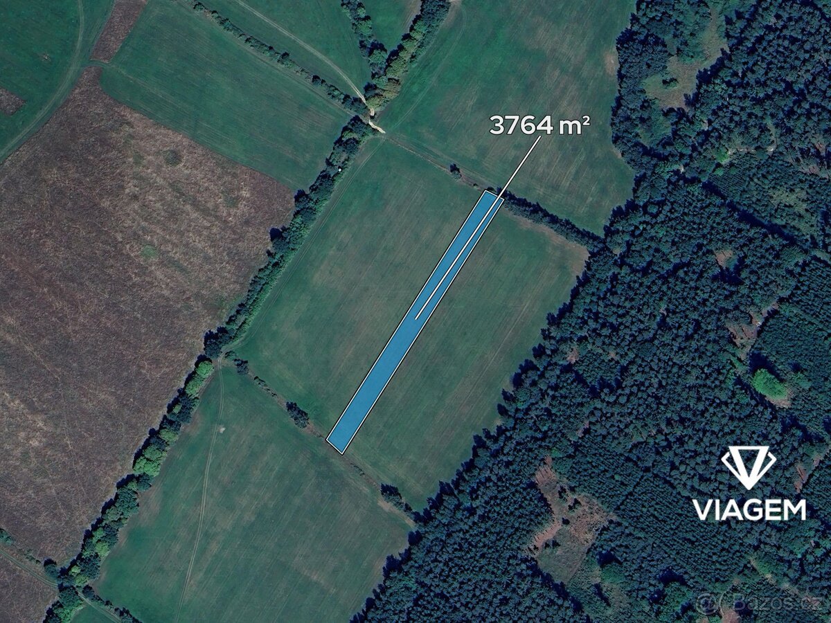Pole 3 764 m², Podíl 33 % o výměře 1 255 m²