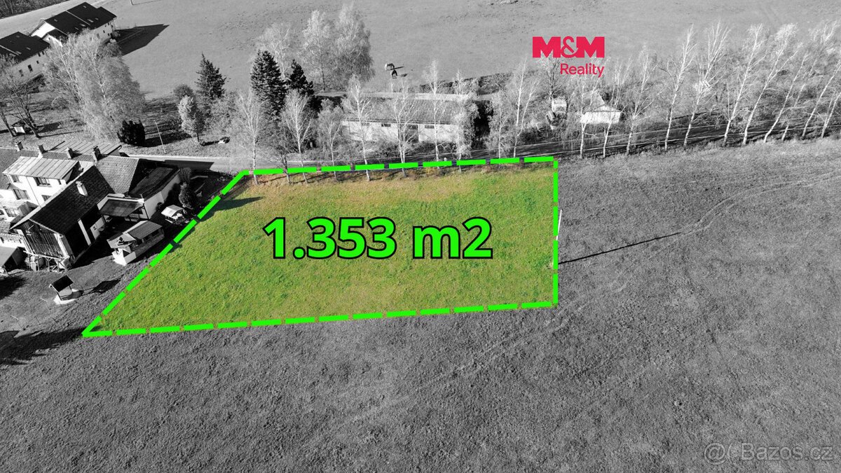 Prodej pozemku k bydlení, 1353 m², Úhlejov