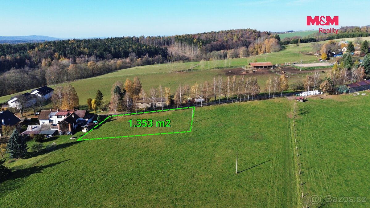Prodej pozemku k bydlení, 1353 m², Úhlejov