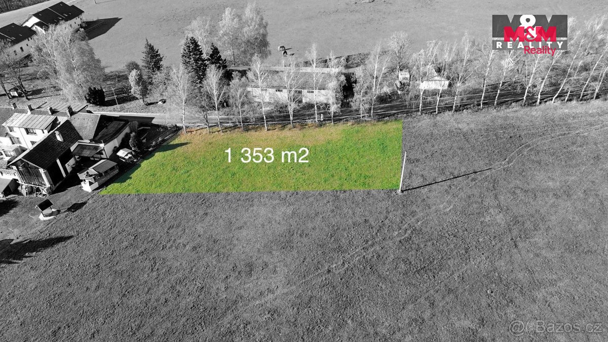 Prodej pozemku k bydlení, 1353 m², Úhlejov