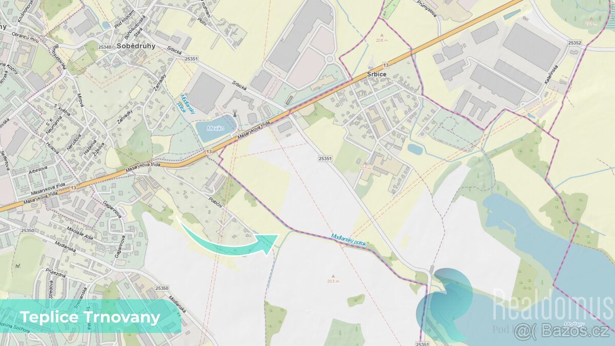 Prodej souboru pozemků, Teplice–Trnovany / Srbice