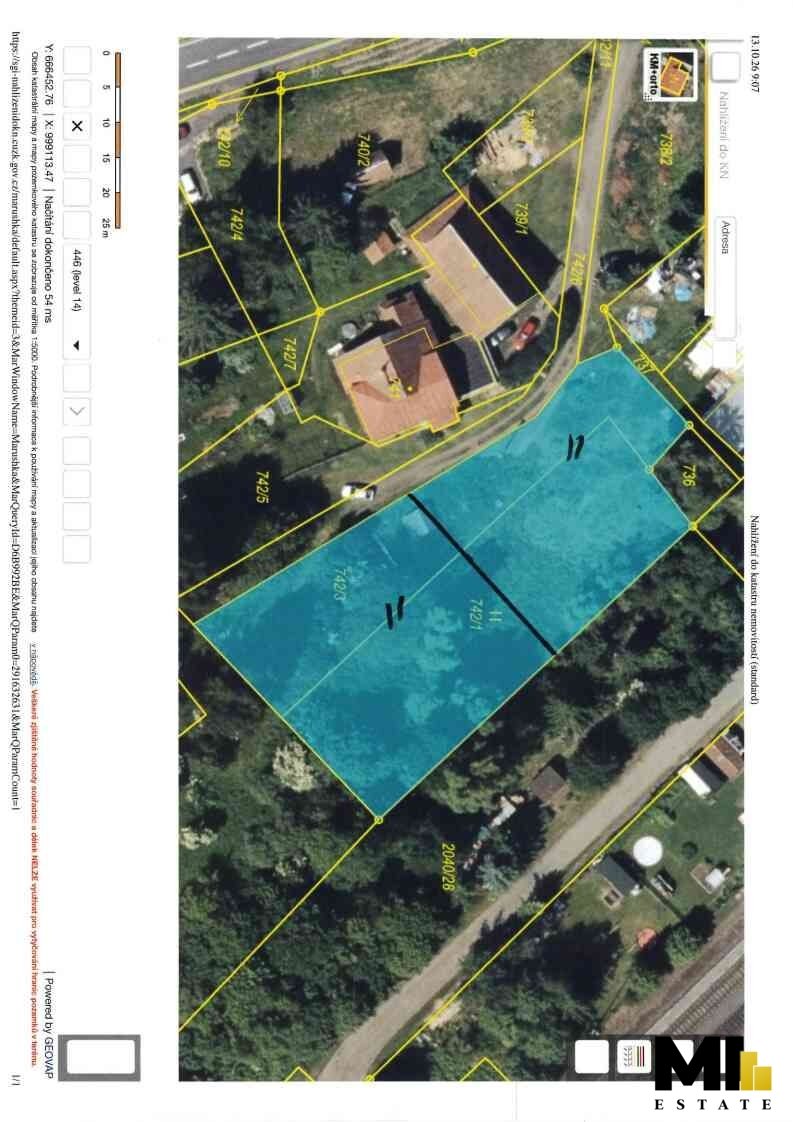 Prodej pozemku pro bydlení, 1049 m2, Košťálov