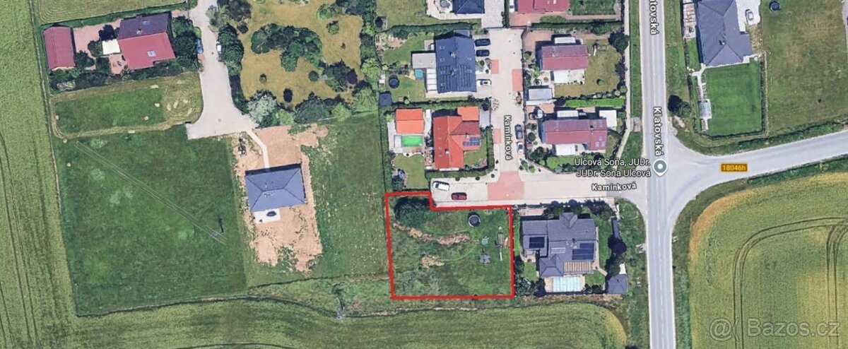 Stavební pozemek 1 069 m² – Litice u Plzně