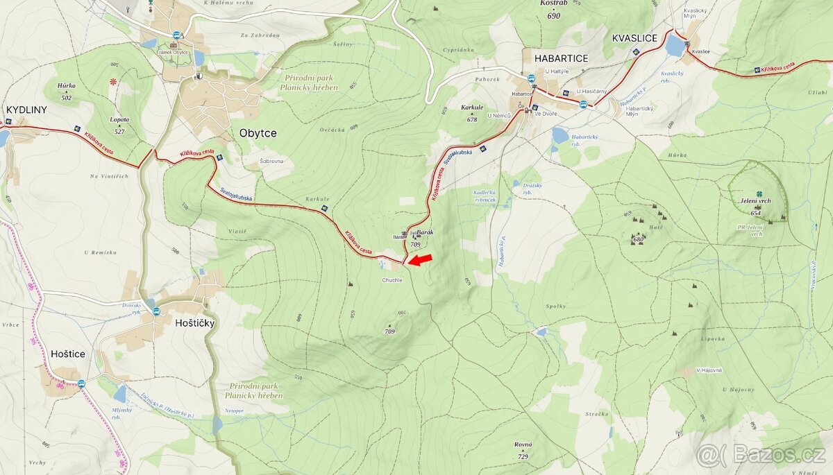 Výjimečný soubor pozemků na polosamotě v lese – 853 m²