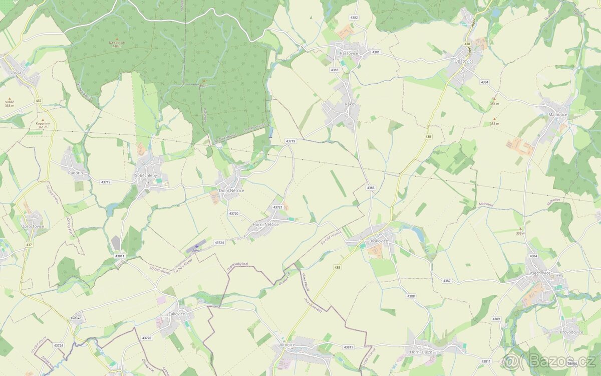 Prodej podílu 1/2 pole 3 026 m², Horní Nětčice