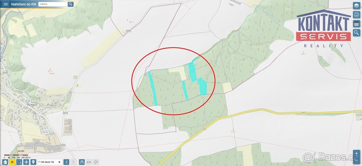 Rozsáhlý dřevní komplex - kat. území Chotiná, ev.č. VŠ-8191