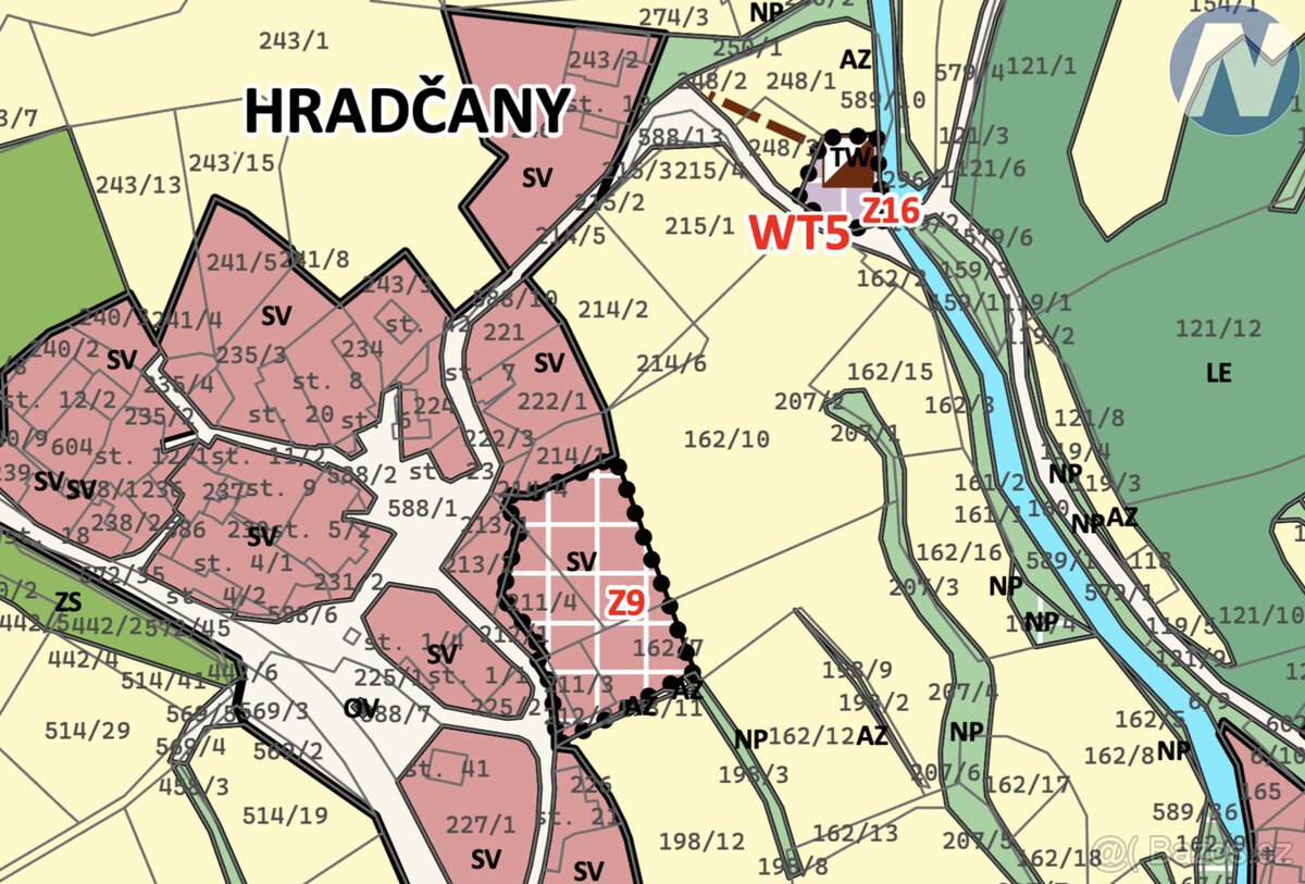 Prodej stavebního pozemku, Bošice - Hradčany