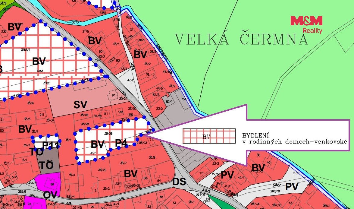 Prodej pozemku k bydlení, 1426 m², Čermná nad Orlicí